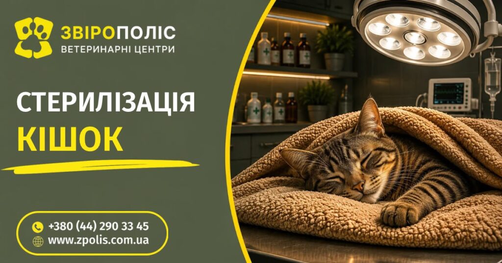 Стерилізація кішок у ветеринарному центрі Звірополіс