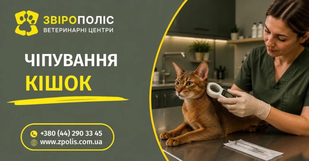 Чипування кішок у ветеринарному центрі Звірополіс