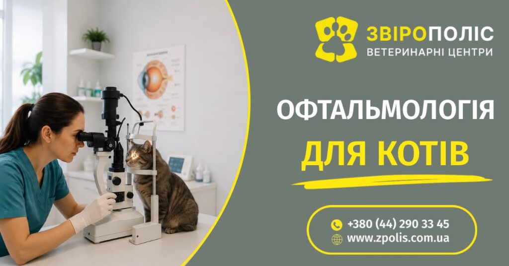 Офтальмологія для котів у ветеринарному центрі Звірополіс